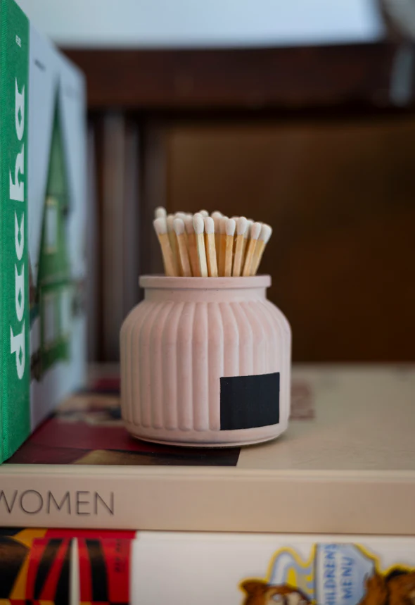 Apothecary Match Holder with Striker & Matches