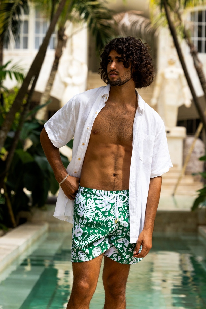 The Mele Kalikimaka Christmas Swim Trunks