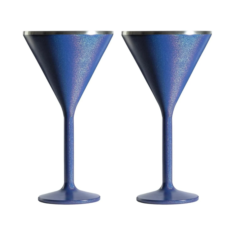 Stainless Steel Stemmed Martini Glass, Set of 2