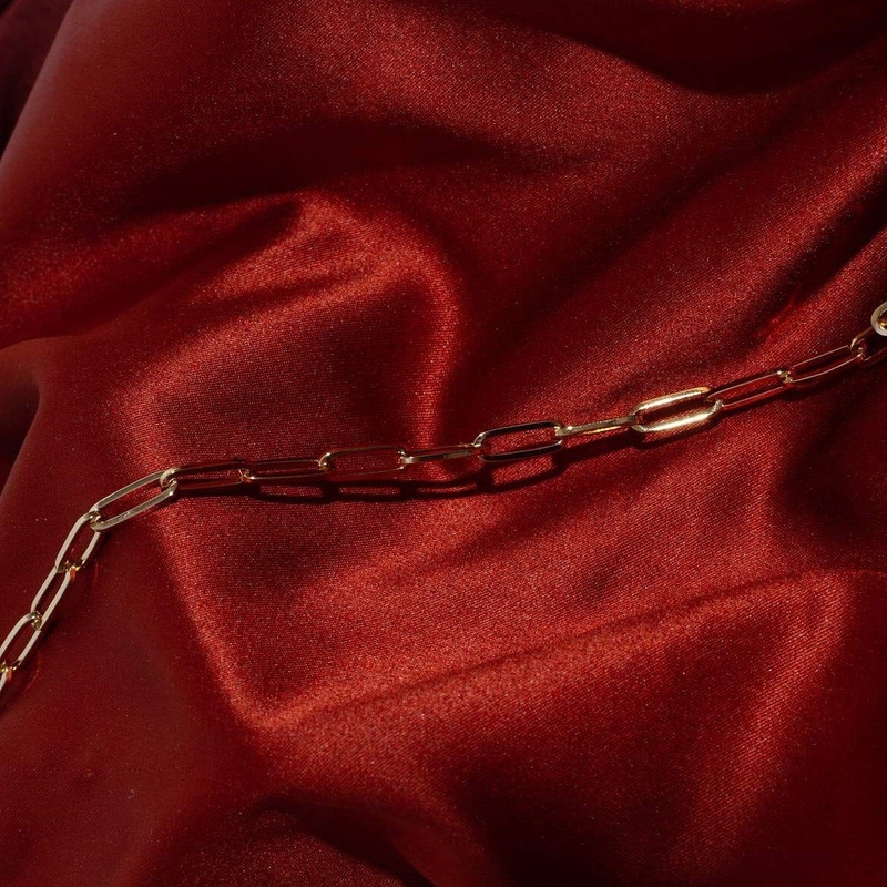 Large Paperclip Chain Bracelet
