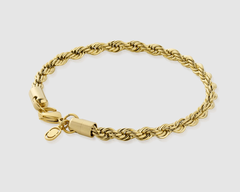 Gold Rope Bracelet 5mm