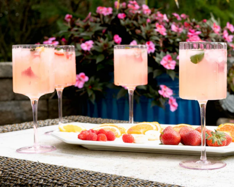 Scalloped Rim Fluted Wine Glass, Set of 4