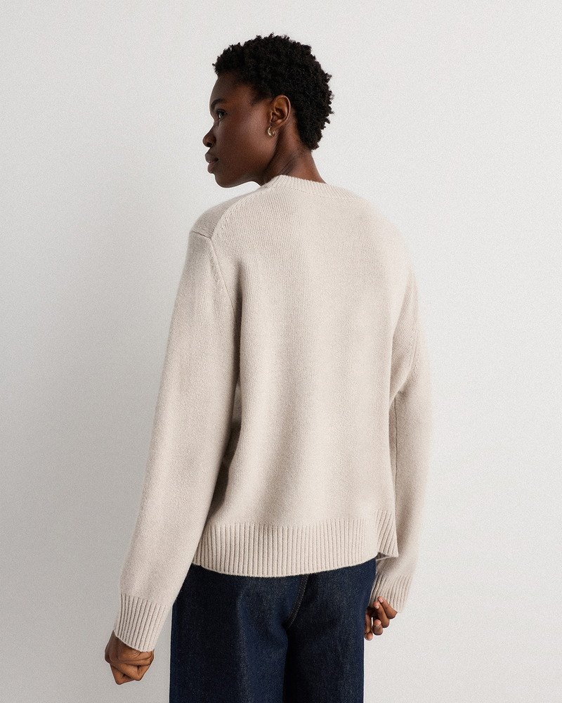 Mongolian Cashmere Oversized Crewneck Sweater