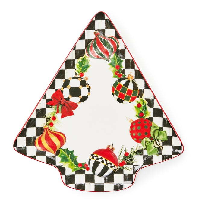 Deck The Halls Tree Serving Platter