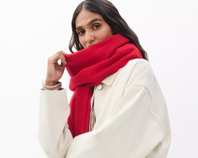 Mila Textured Italian Cashmere Scarf