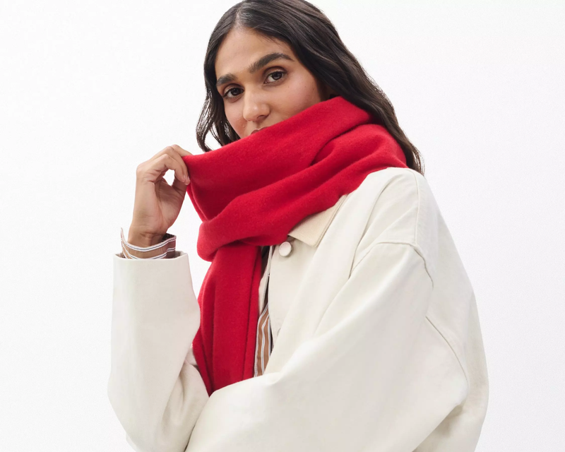 Mila Textured Italian Cashmere Scarf