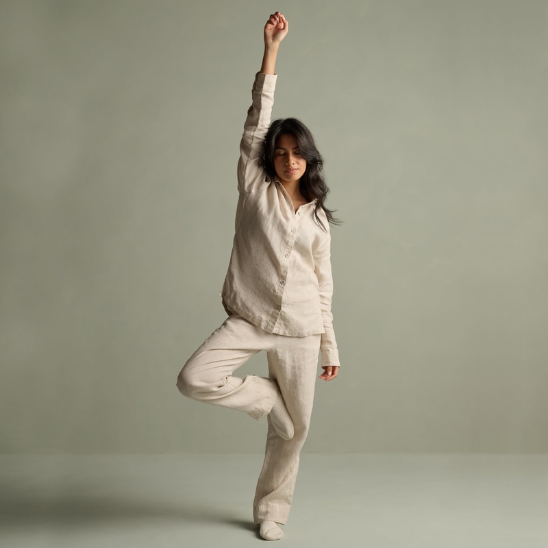 The Women's Linen Lounge Set, Clay