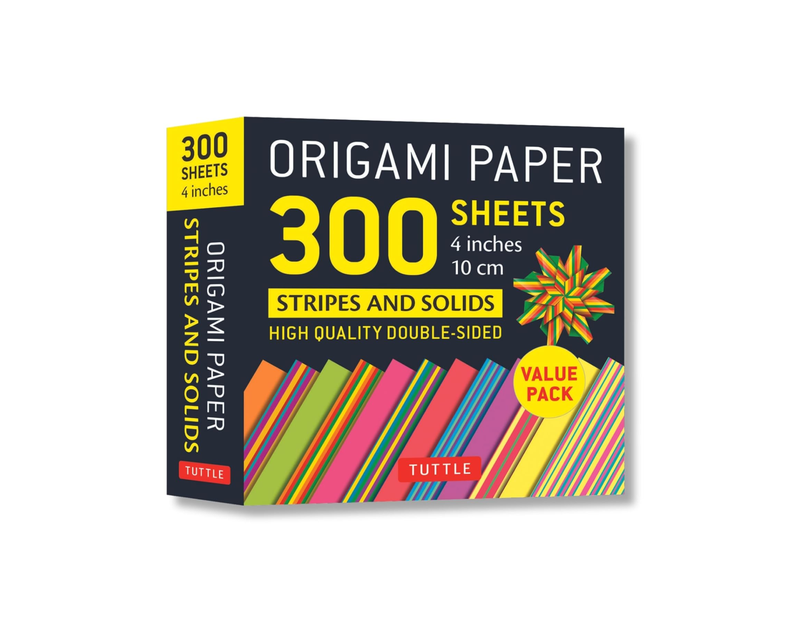Origami Paper 300 Sheets Stripes and Solids