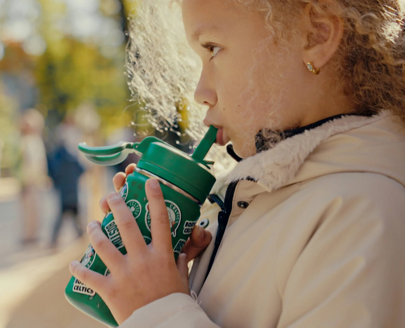 NBA 14oz Kids Water Bottle with Straw Lid