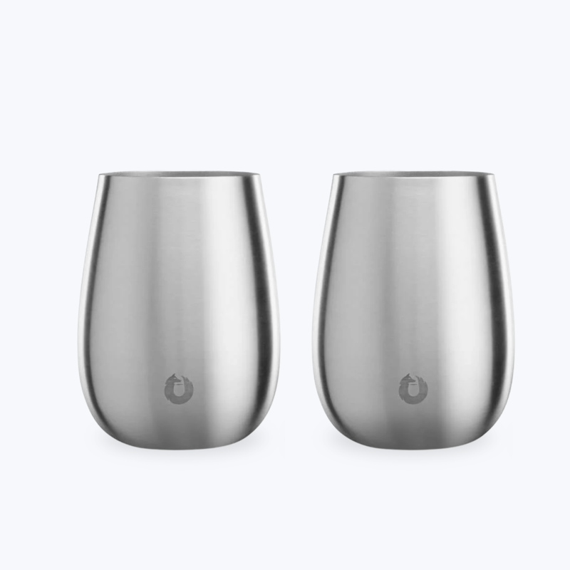 Branded Snowfox Stainless Steel Pinot Wine Glass Set