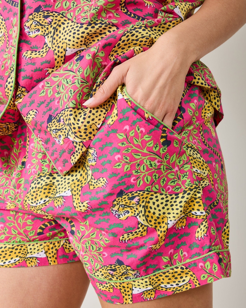 Short PJ Set in Bagheera, Hot Pink