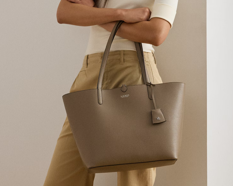 Faux Leather Large Reversible Tote Bag