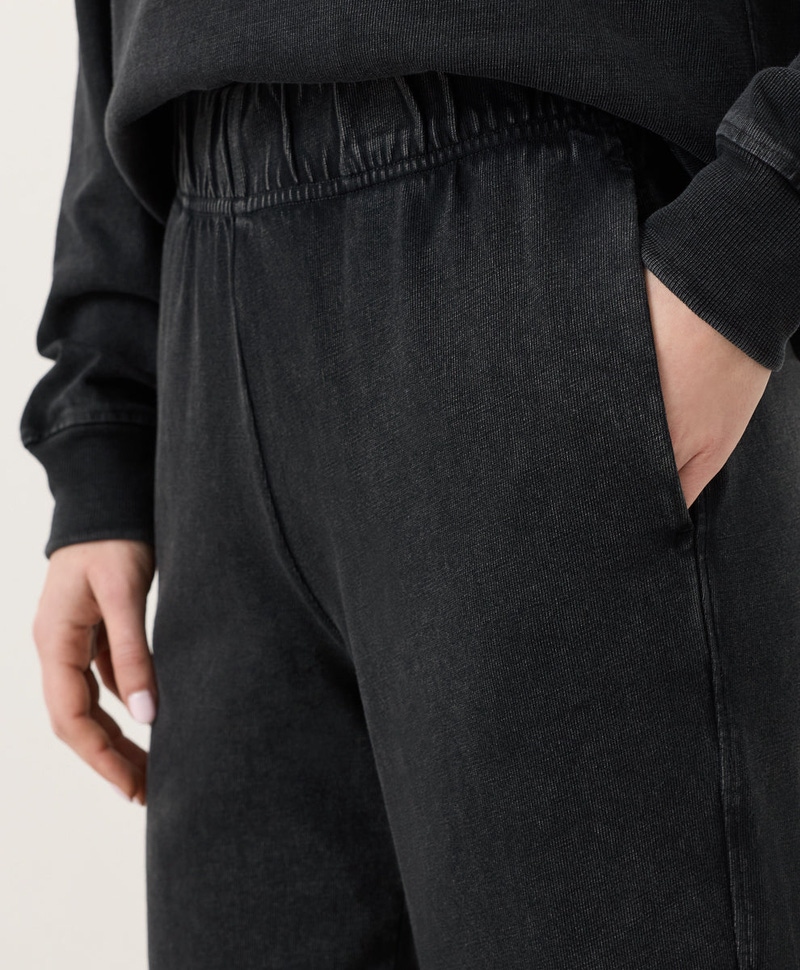 Women's Organic Weekends Relaxed Sweatpant, Washed Black