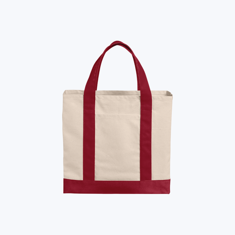 Branded Cotton Canvas Two-Tone Tote
