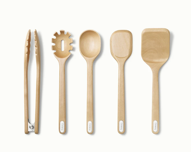 5 Piece Birch Wood Utensil Set