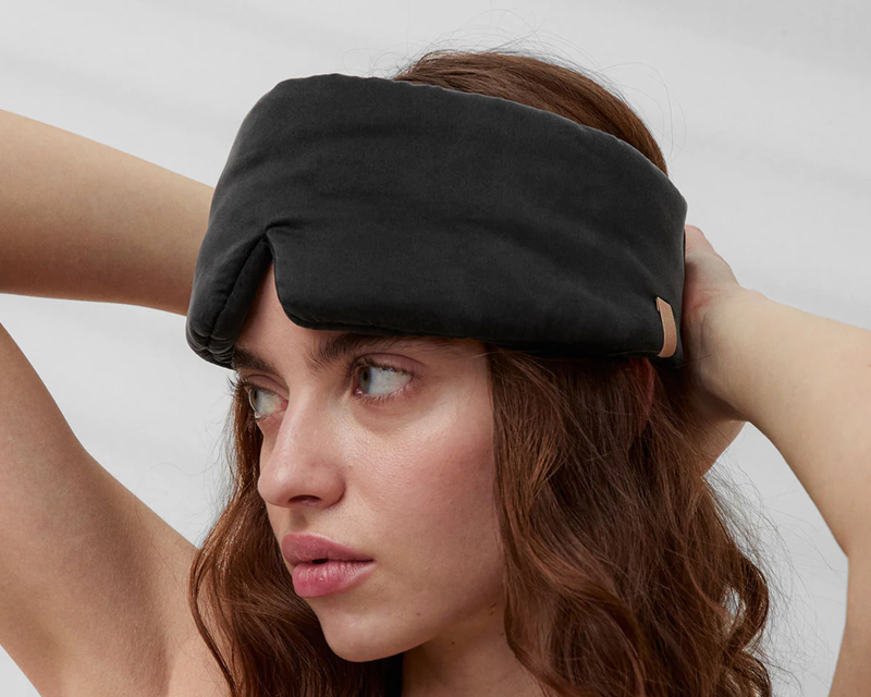 Washable Silk Sleep Mask, Immersed Black | Small