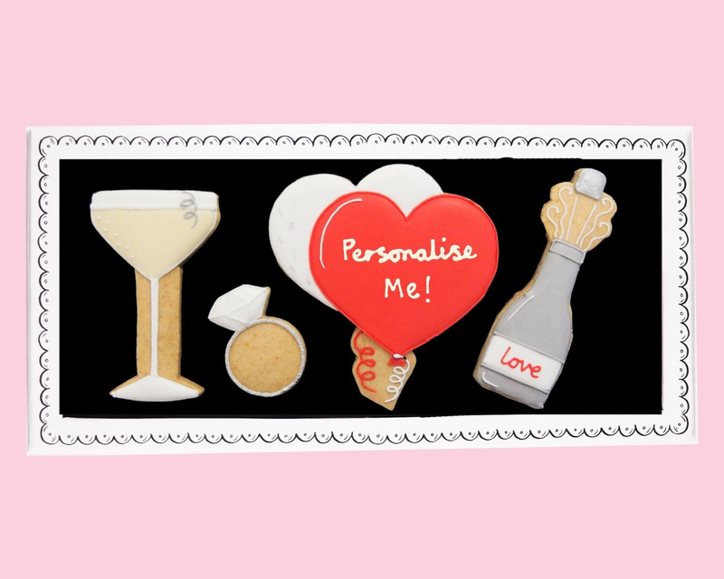Personalised Engagement Letterbox Biscuits