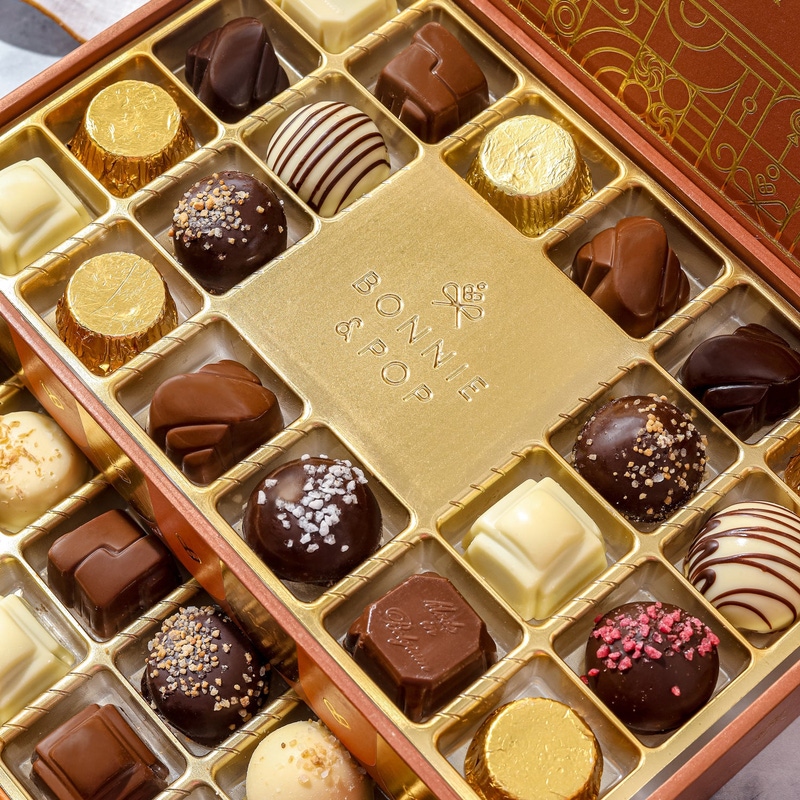 Two-Tier Belgium Truffle Chocolate Box