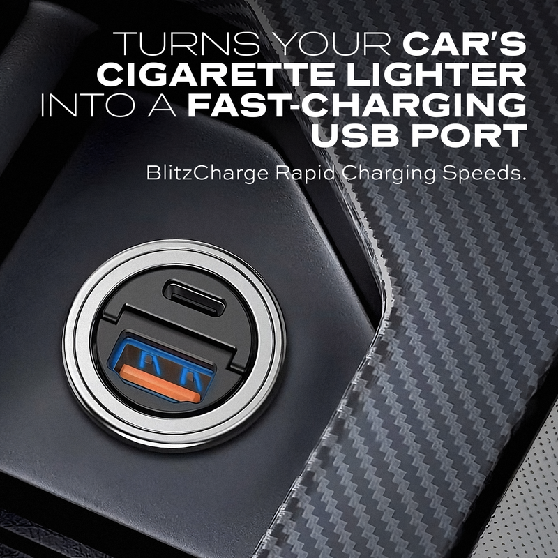 BlitzCharge&nbsp;45W Dual Car Charger