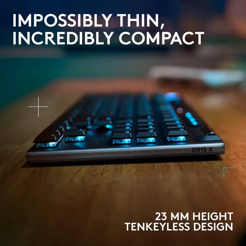 G915 x Lightspeed TKL Wireless Mechanical GL Linear Switch Gaming Keyboard for PC and Mac