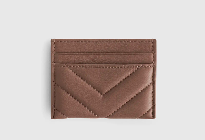 Italian Leather Quilted Card Case