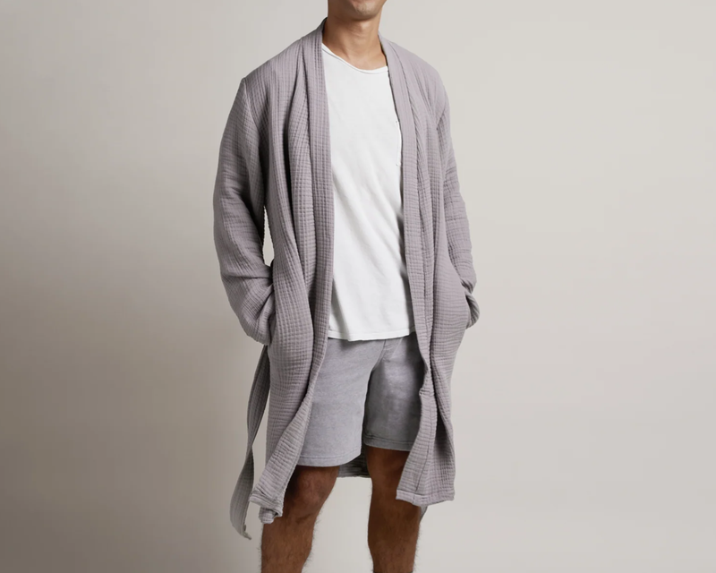 Cloud Cotton Robe, Grey