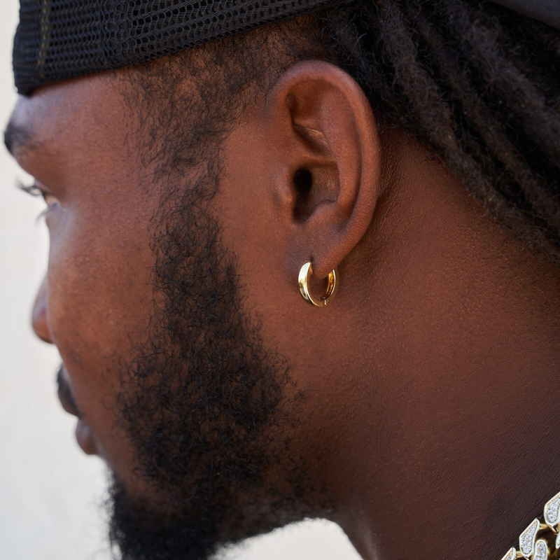 Polished Round Hoop Earrings