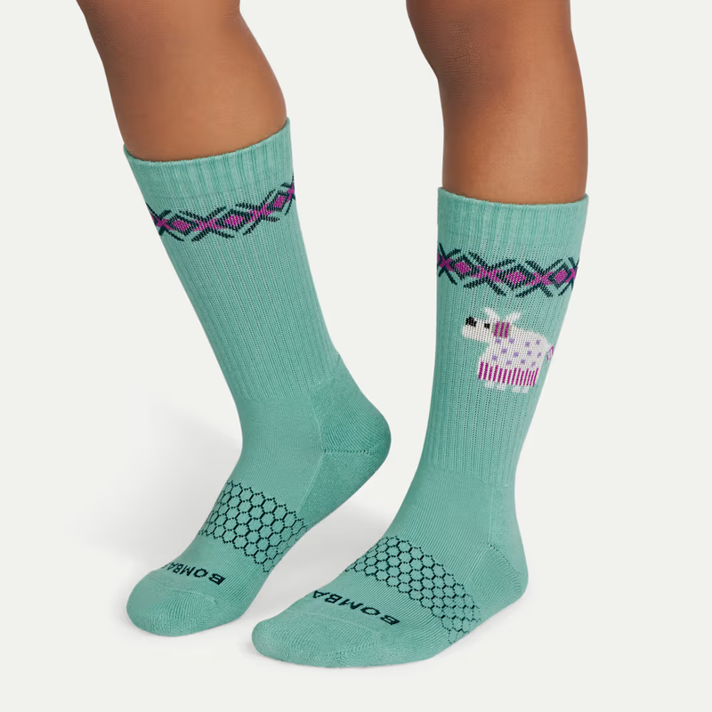 Youth Holiday Calf Sock 4-Pack Gift Box