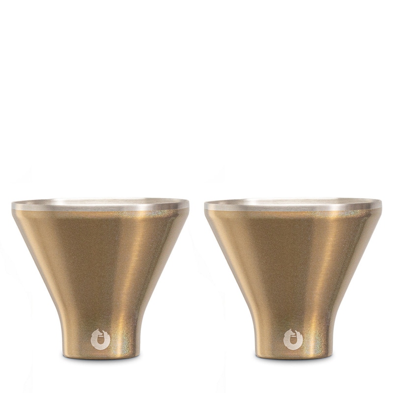 Stainless Steel Martini Glass Set of 2