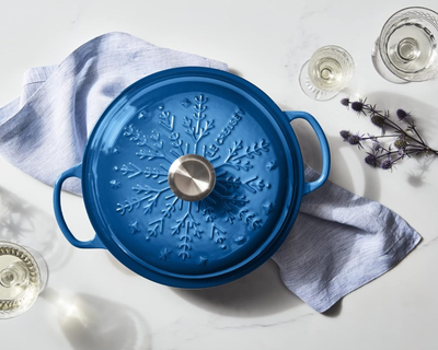Noël Collection Signature Cast Iron 2.25 QT Braiser with Embossed Snowflake