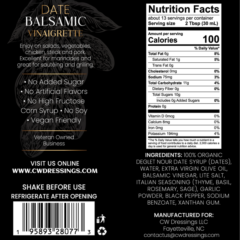 Date Balsamic Vinaigrette Marindade & Dressing