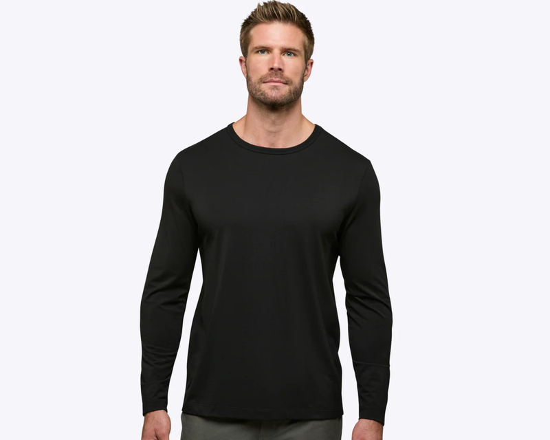 Men's AO Forever Classic-Fit Long Sleeve Tee, Black
