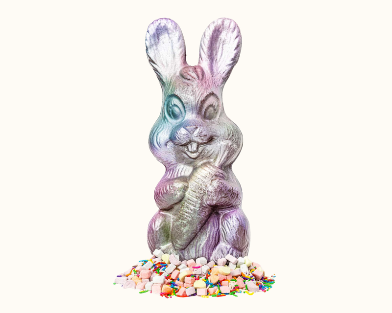 Exploding Rainbow Chocolate Easter Bunny