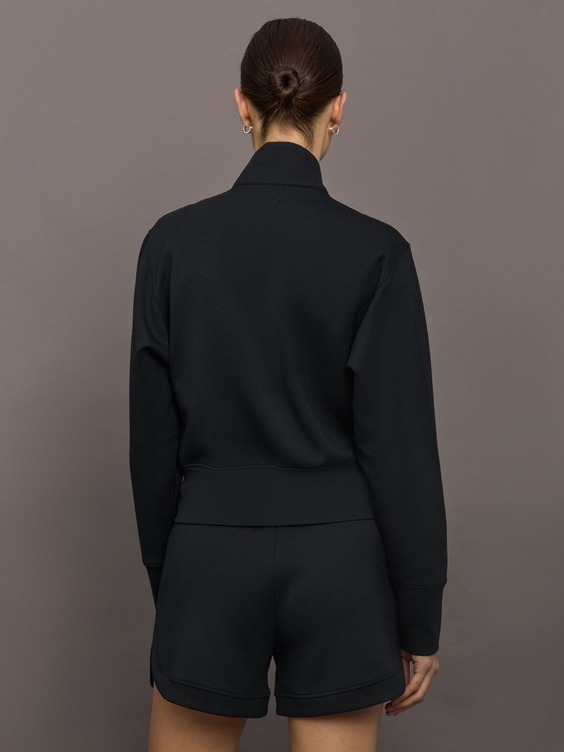 Interlock Full Zip Jacket, Black
