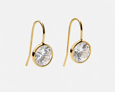 Fallon 18K Gold Bezel Earrings