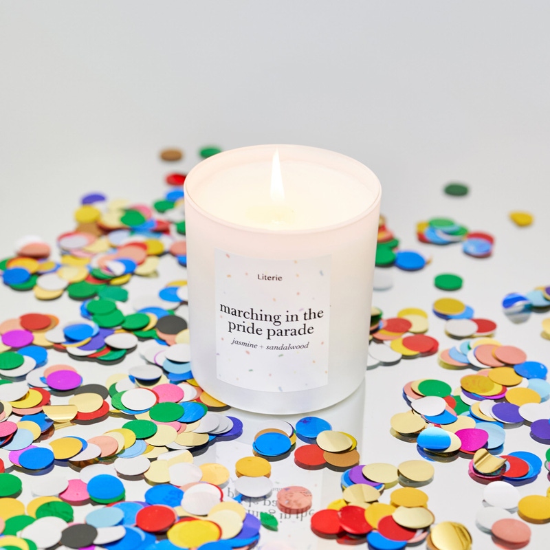 Marching in the Pride Parade Candle