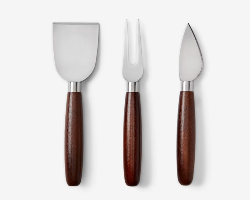 Acacia Handle Cheese Knives, Set of 3