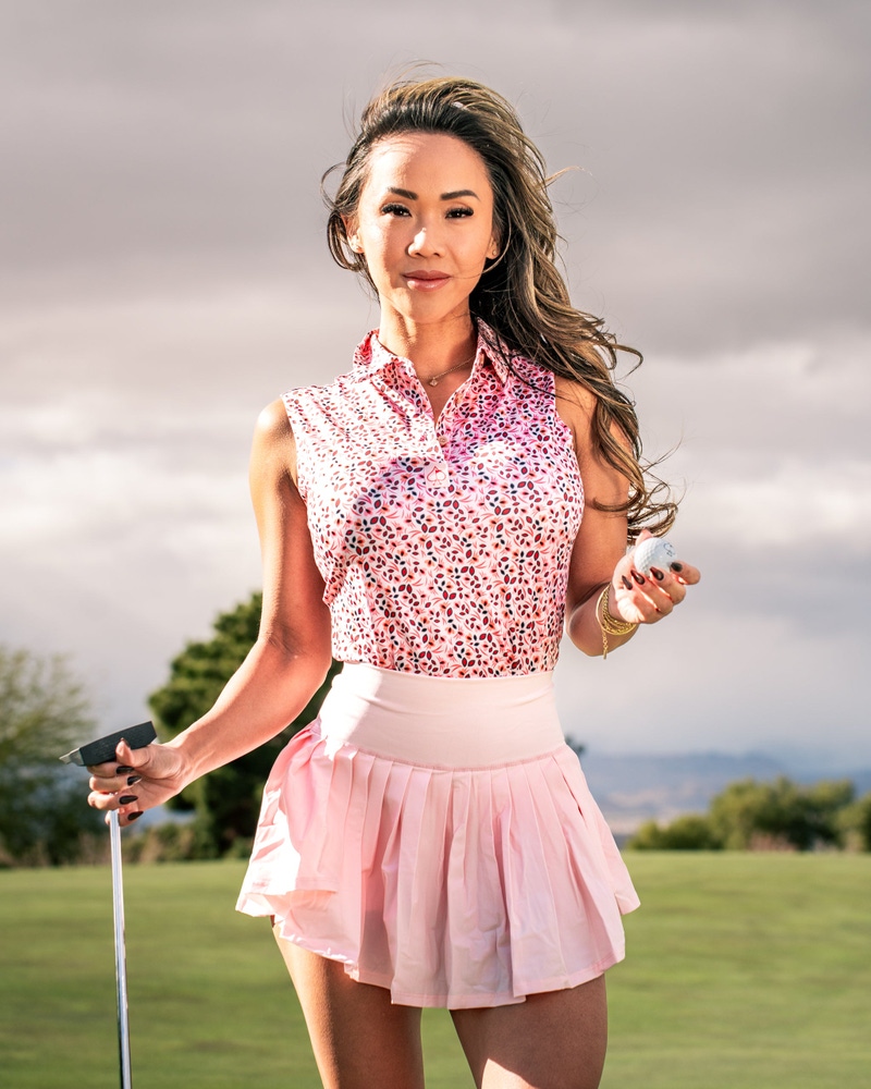 Soft Spoken Women's Sleeveless Performance Golf Polo