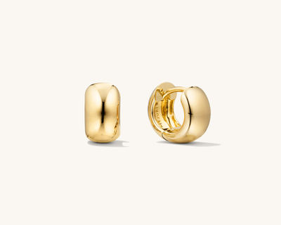18K Gold Vermeil Chunky Huggie Hoops