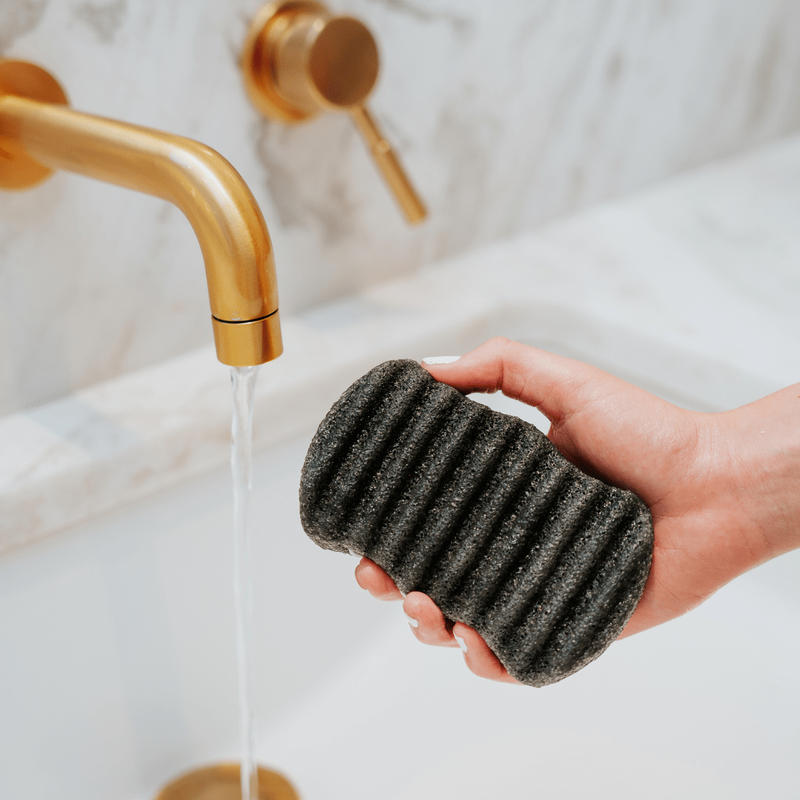 Konjac Bamboo Charcoal Exfoliating Body Sponge