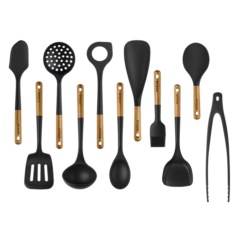 Wooden Handle 11-Piece Cooking Utensil Set