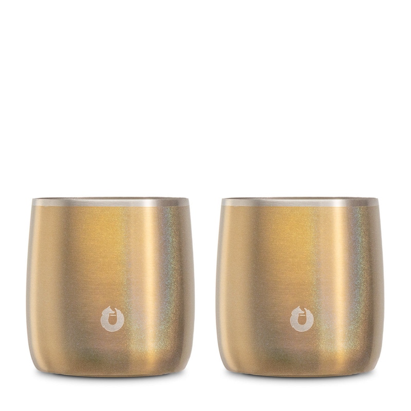 Stainless Steel Rocks Glass Set of 2
