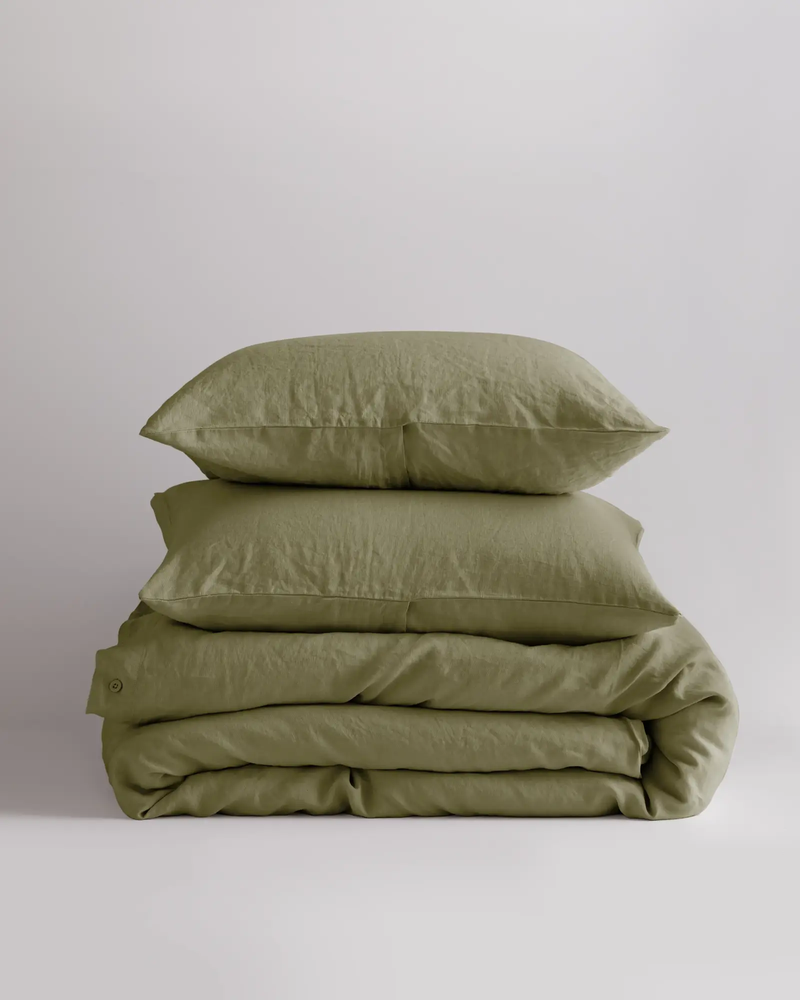 European Linen Duvet Cover Set, Queen
