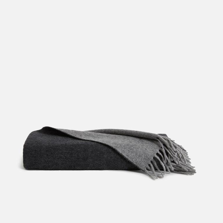 Two-Toned Lambswool Throw Blanket - Thumbnail 3