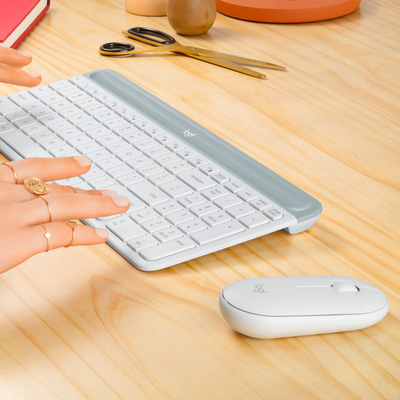 Logitech Wireless Scissor Keyboard and Mouse Bundle with Plug and Play