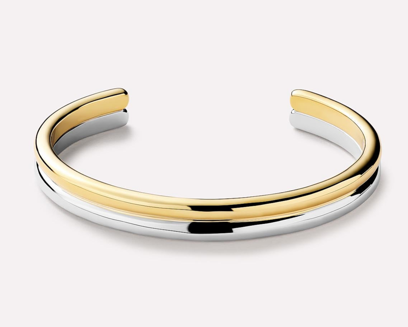 Arlo Double Two Tone Cuff Bracelet