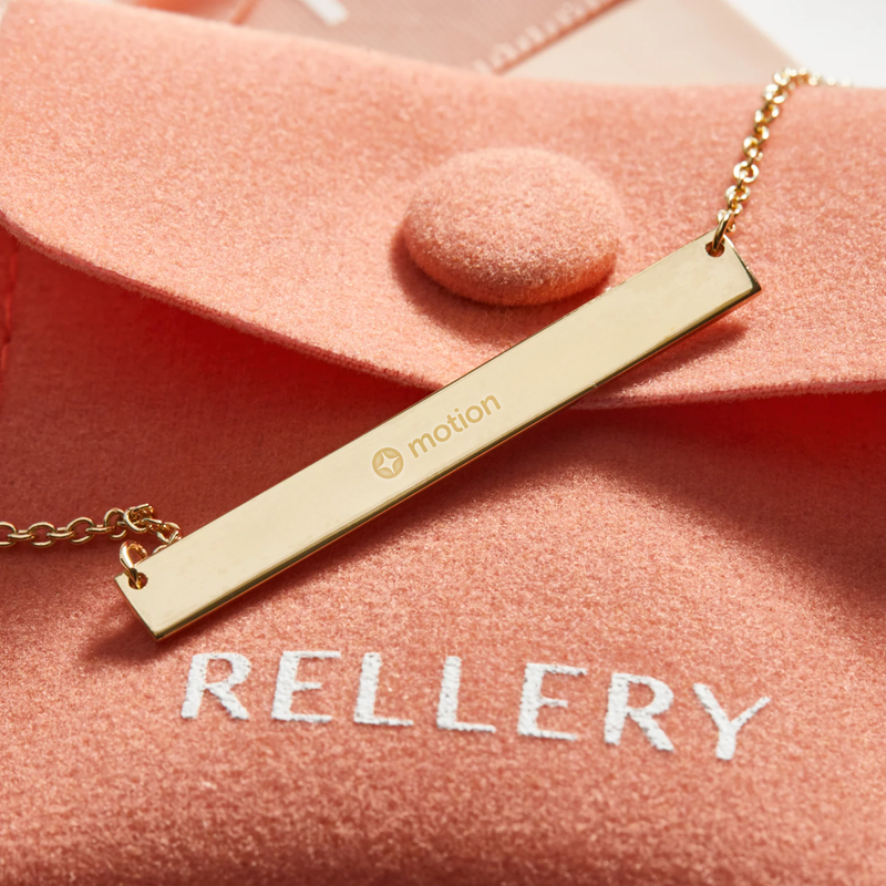 Branded Rellery Engraved Bar Necklace