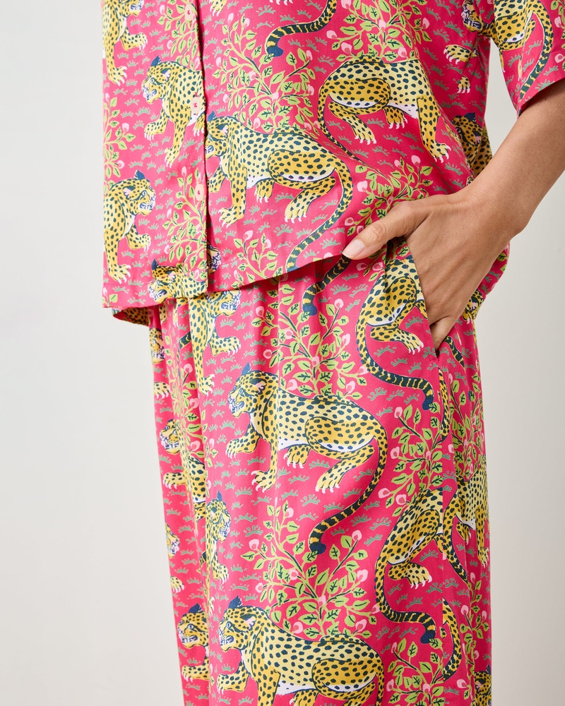 Wildest Dreams Eco Satin Set in Bagheera, Hot Pink