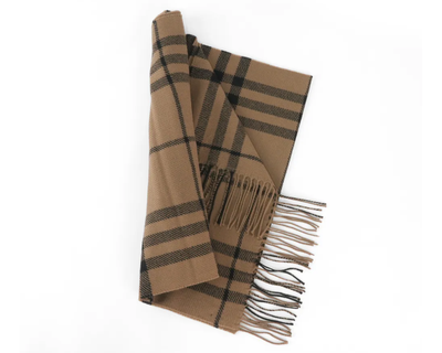 Giant Check Wool Scarf