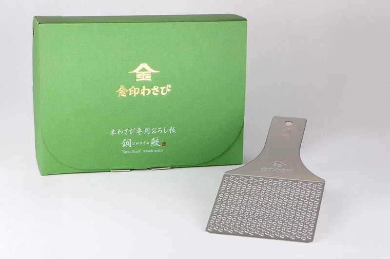 Fresh Japanese Wasabi Root & Steel Shark Grater Bundle